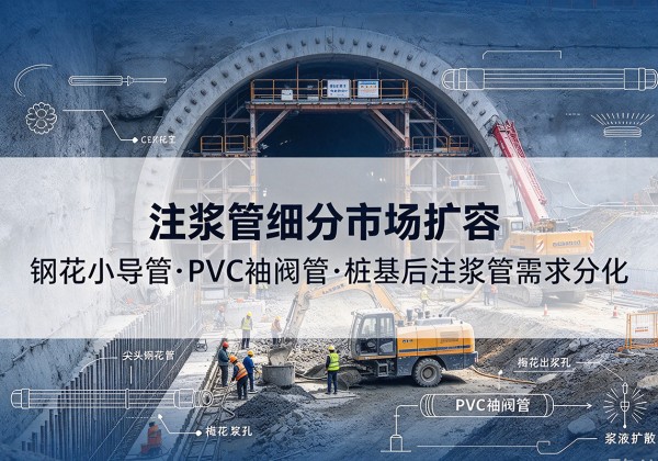 新华注浆管细分市场扩容，隧道钢花小导管、PVC 袖阀管、桩基后注浆管需求分化